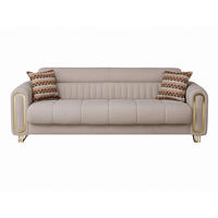 3-SITZER SOFA Lima Beige - Beige, Holzwerkstoff/Textil (233/85/95cm)
