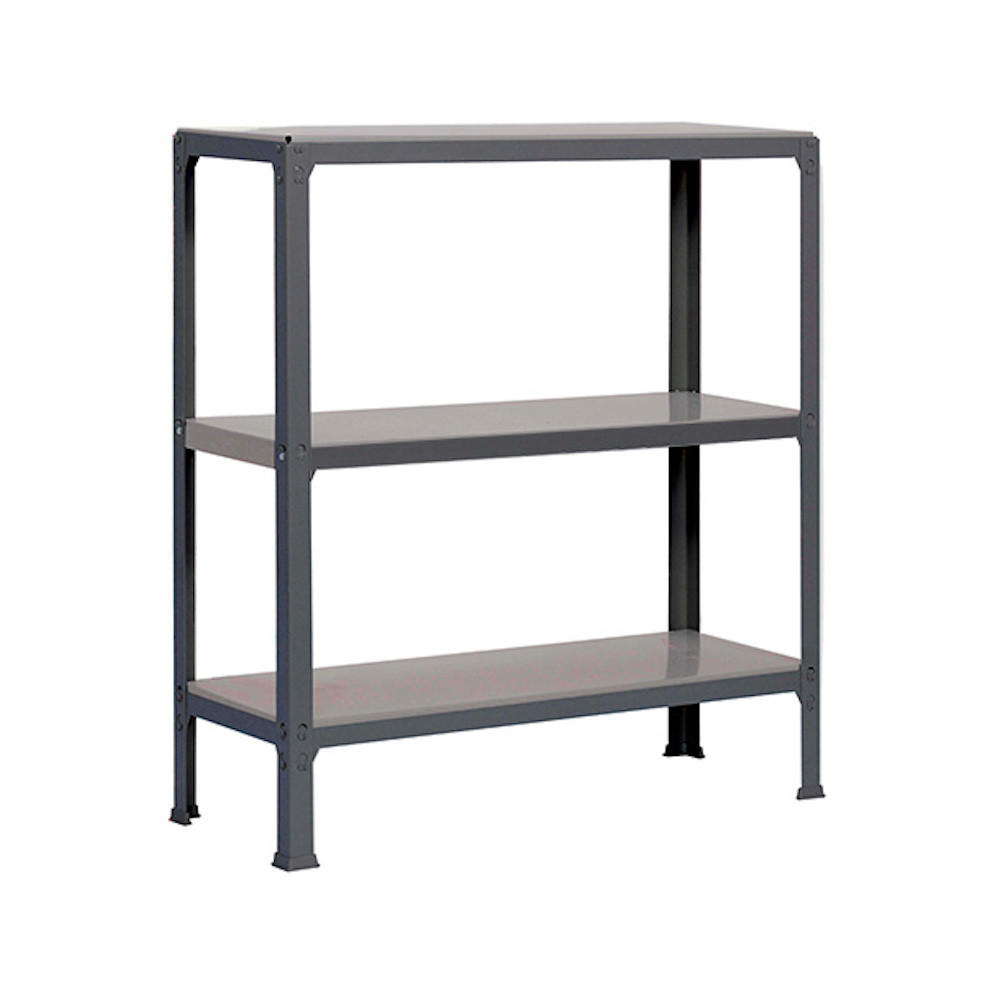 WOHNREGAL LIVING KOALA METAL mit 3 Fachböden | HxBxT 90x100x30cm | Fachlast 150kg | Anthrazit/Dunkelgrau - Anthrazit, Metall (100/90/30cm) - PROREGAL