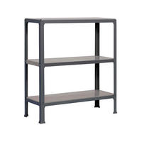 WOHNREGAL LIVING KOALA METAL mit 3 Fachböden | HxBxT 90x100x30cm | Fachlast 150kg | Anthrazit/Dunkelgrau - Anthrazit, Metall (100/90/30cm) - PROREGAL