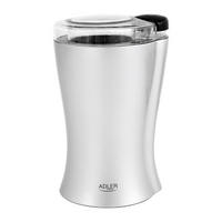 KAFFEEMÜHLE, Elektrisch, 150W, 70g Füllmenge, Edelstahl Mahlwerk, Kaffee, Espresso, Gewürze, Nüsse, Haushalt, Küchenmaschine, Silber, Bohnen, Aroma - Silberfarben/Schwarz, Kunststoff (10/18/10cm) - Adler