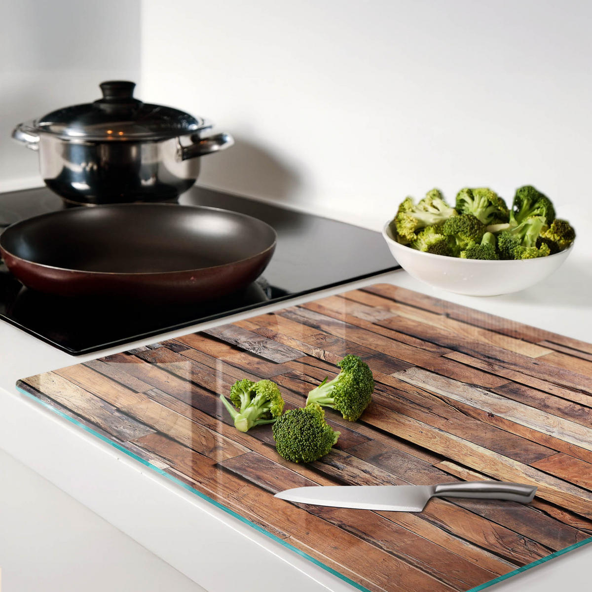 GLASPLATTE 60x52 cm Holzwand - Braun, Glas (60/0.4/52cm) - TULUP