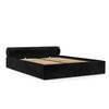 POLSTERBETT Solvo mit Stauraum 200/200 cm Schwarz im Kronos Stoff - Schwarz/Naturfarben, Holz/Holzwerkstoff (200/200cm) - AltaBeds