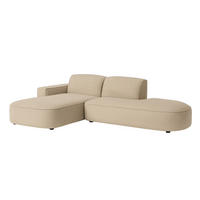 ECKSOFA Cursal Atelier, Stoff Artico, Beige, Links - Beige, Holz (284/166cm) - Kaiser Möbel