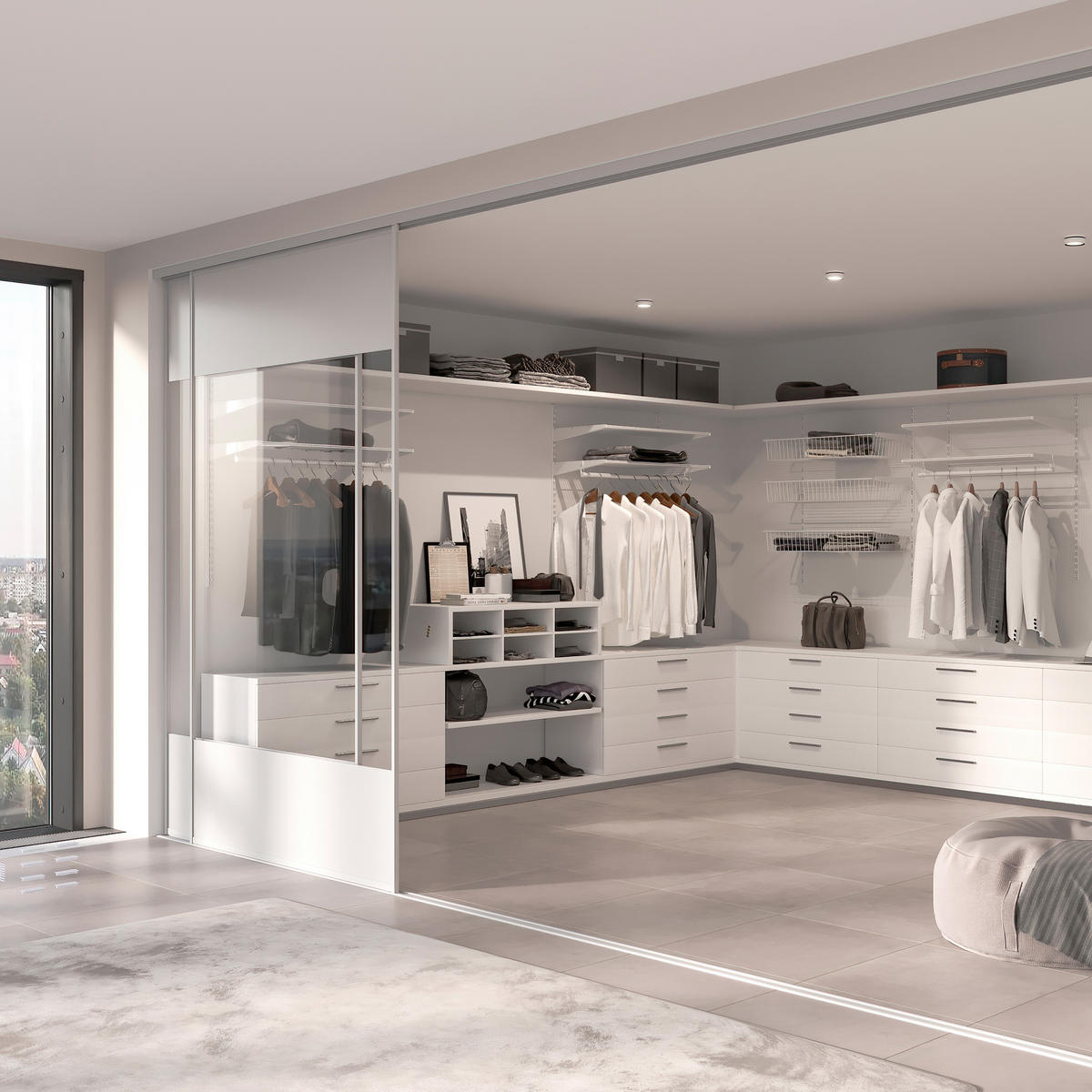 WANDBEFESTINGGUNGSPROFILEN Jagmet Doppelnut mit 32mm Abstand, Länge 951mm, Stahl, Weiß lackiert 10er-set - Weiß, Metall (1.2/3/95.1cm) - EMUCA