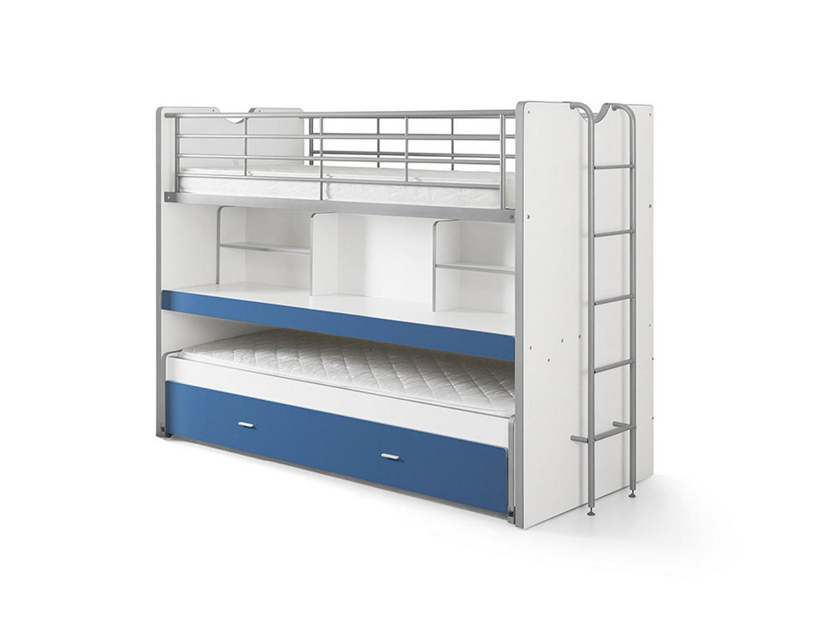 HOCHBETT Kalinda 222x161x102 aus Holzwerkstoff+Metall in Weiß/Blau - Blau/Weiß, Holzwerkstoff (90/200cm) - 58aufmkessel