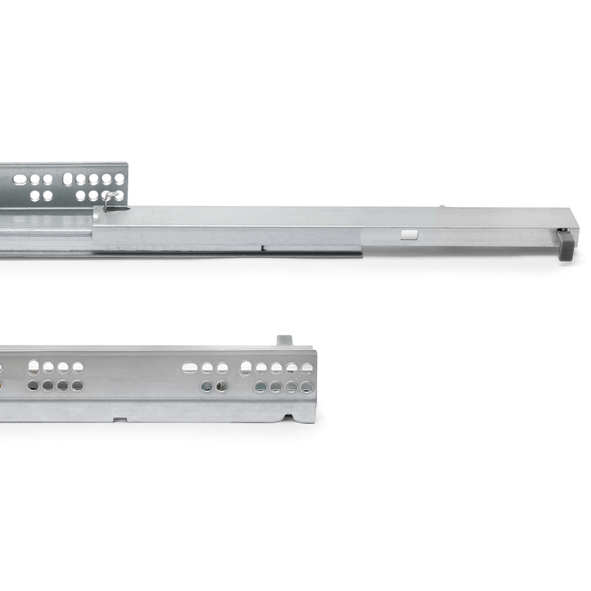 UNTERFLURFÜHRUNGEN Silver, Vollauszug, mit Push, Tiefe 400mm, Stahl, Verzinkt - Zinkfarben, Metall (2.7/4/40cm) - EMUCA