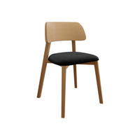 POLSTERSTUHL Dario, Holzfarbe: Natur - Schwarz/Naturfarben, Holz/Textil (47/80/50cm) - MIRJAN24