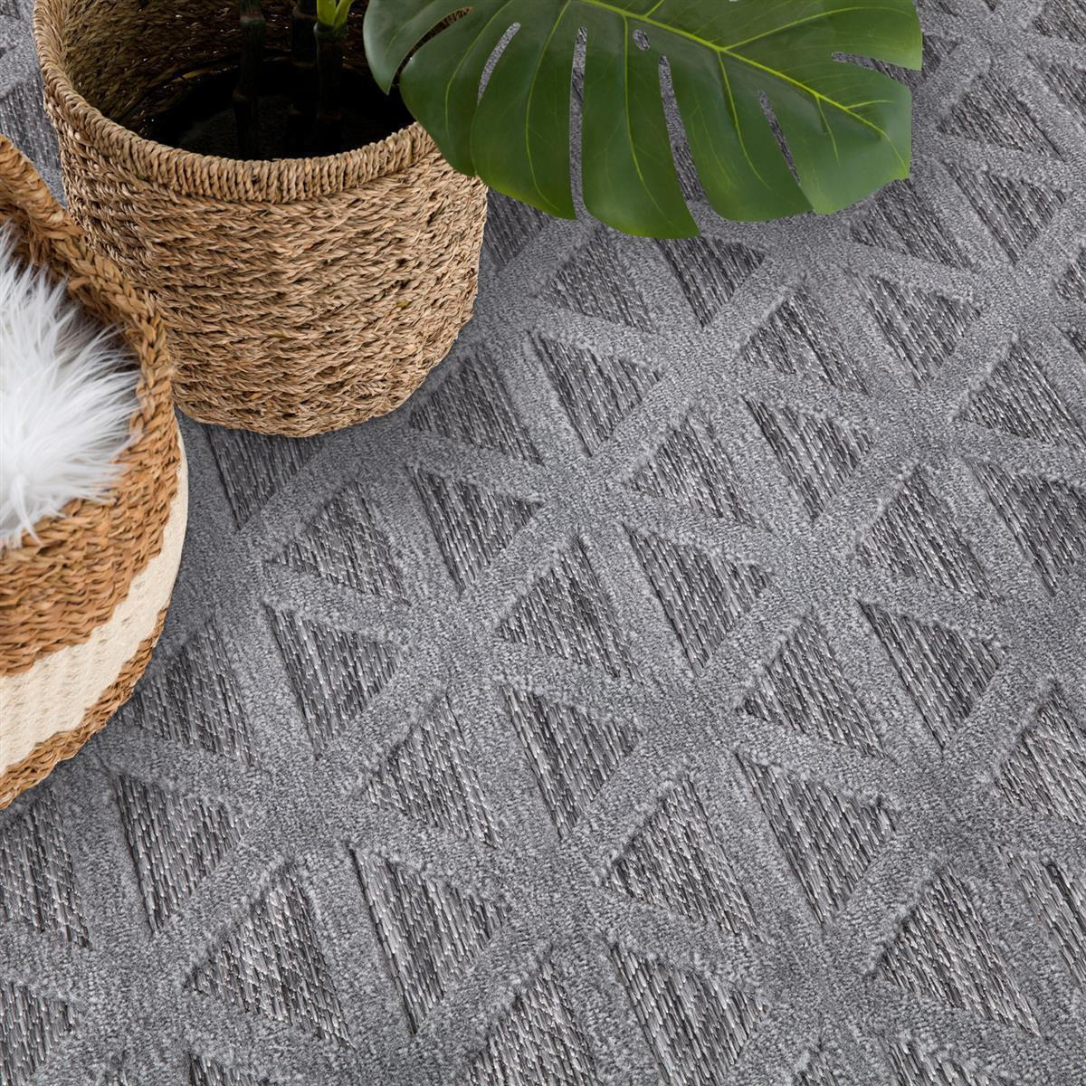 OUTDOOR-TEPPICH Santorini 446 Anthrazit 200x290 cm - Anthrazit, Textil (200/290cm) - carpet city