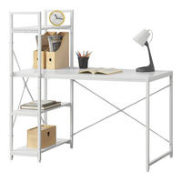 SCHREIBTISCH Stavanger - Weiß, Holzwerkstoff/Metall (60/120/122cm) - [en.casa]