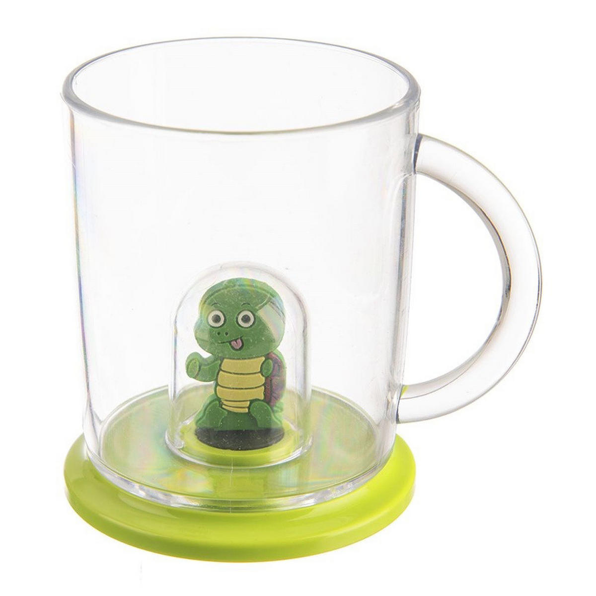 KINDERBECHER SCHILDKRÖTE, Tritan, klar, 240 ml - Weiß, Kunststoff (0.24L) - Orion 