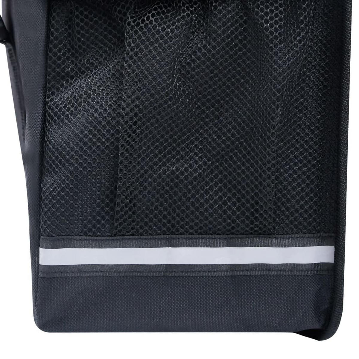 DOPPEL-FAHRRADTASCHE Für Gepäckträger Wasserdicht 35 L Schwarz - Schwarz, Textil (17/30/34cm) - vidaXL