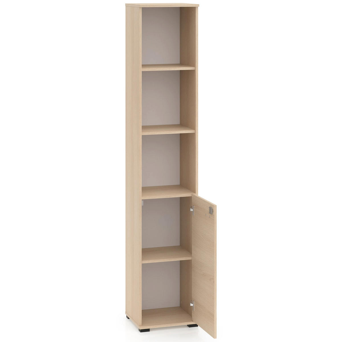 REGÁL Odelis, dub, 39 cm - černá/béžová, kompozitní dřevo/plast (39/203/33.7cm) - Selsey