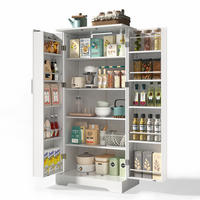 BUFFET 60/35/128 cm Weiß aus MDF mit LED-Sensorleuchte - Weiß, Holzwerkstoff (60/128/35cm) - OKWISH
