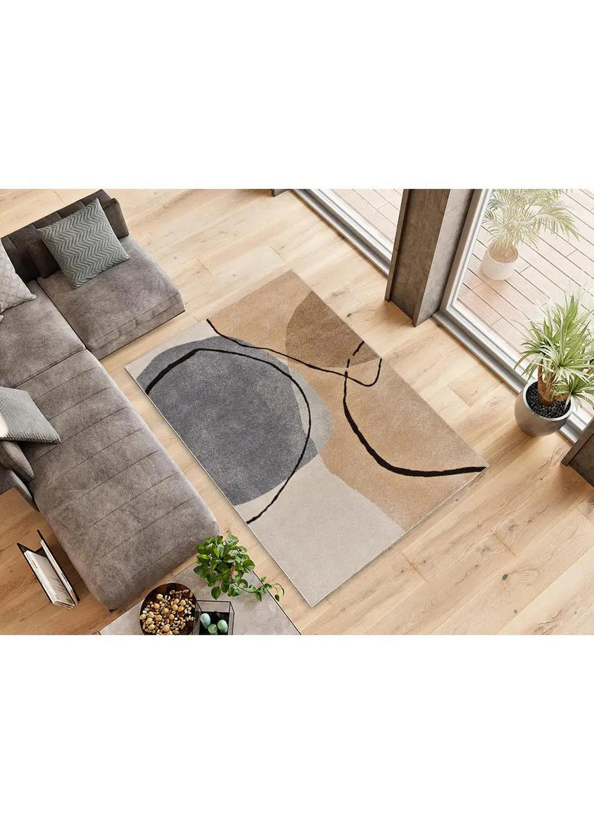 KURZFLORTEPPICH Beige / Grau Lessia 200/290 cm - Beige/Grau, Naturmaterialien/Textil (200/290cm) - Atticgo