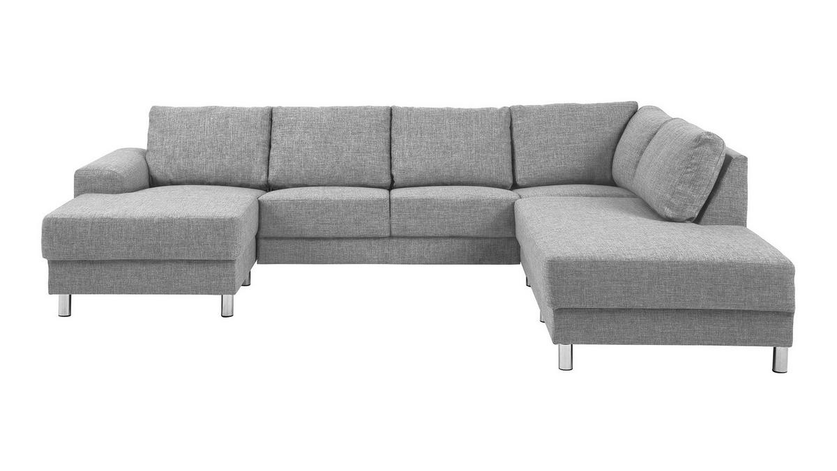 ECKSOFA hellgrau - Grau, Textil (287/221cm) - ebuy24