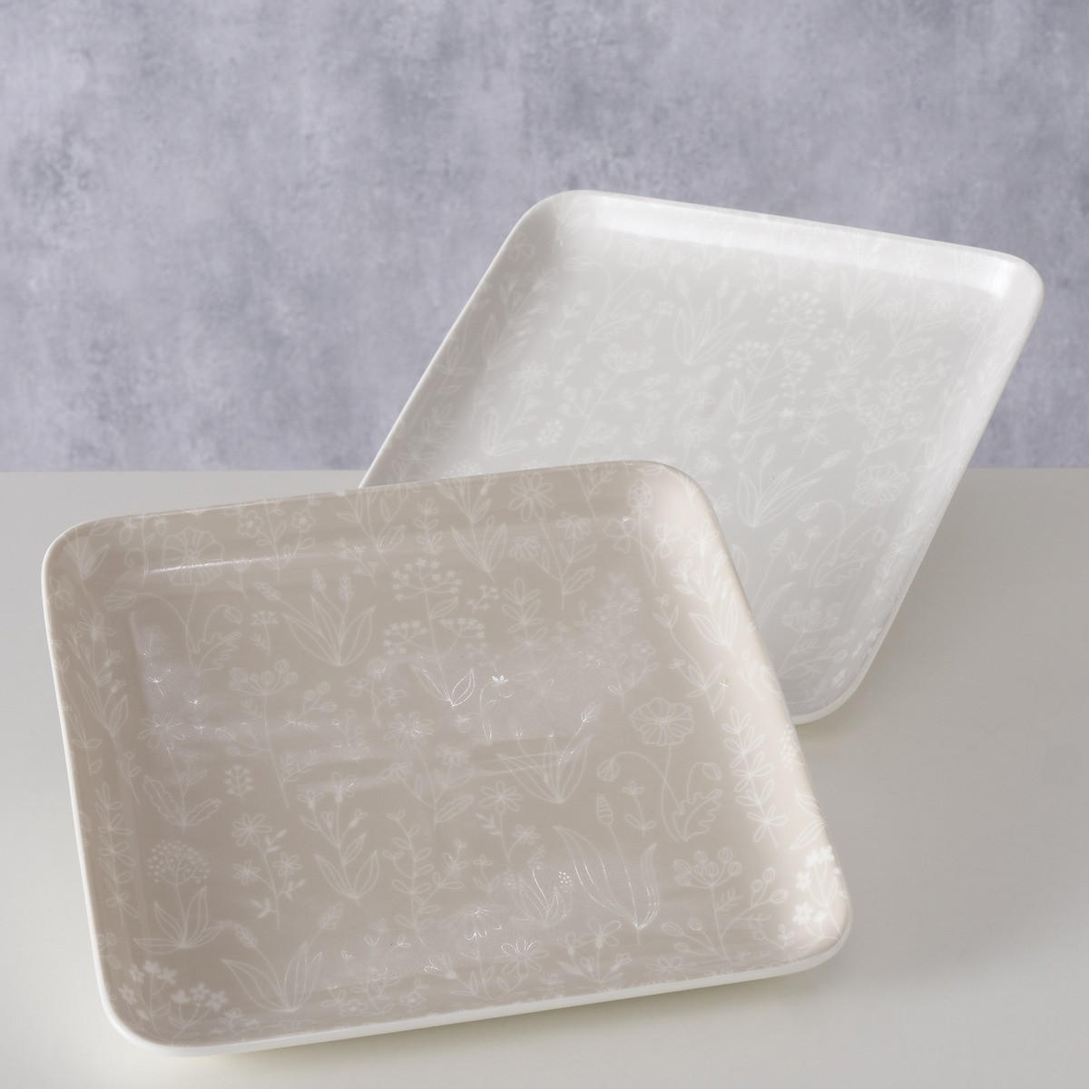 ESSTELLER Sanela Beige 22/22/2 cm - Beige, Keramik (22/22/2cm) - Boltze Home