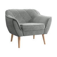 SESSEL Skand 1 - Naturfarben/Grau, Holz/Textil (80/75/74cm) - MIRJAN24