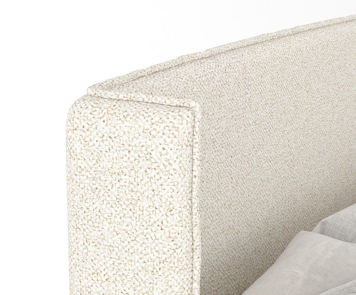 KONTINENTALBETT Ardis Creme 200/200 cm mit Matratze und Topper - Creme/Naturfarben, Holz/Holzwerkstoff (200/200cm) - Maison de Reve