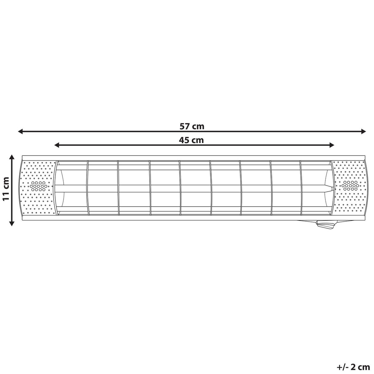 TERRASSENSTRAHLER Silber Bromo - Silberfarben, Metall (57/11/10cm) - Beliani
