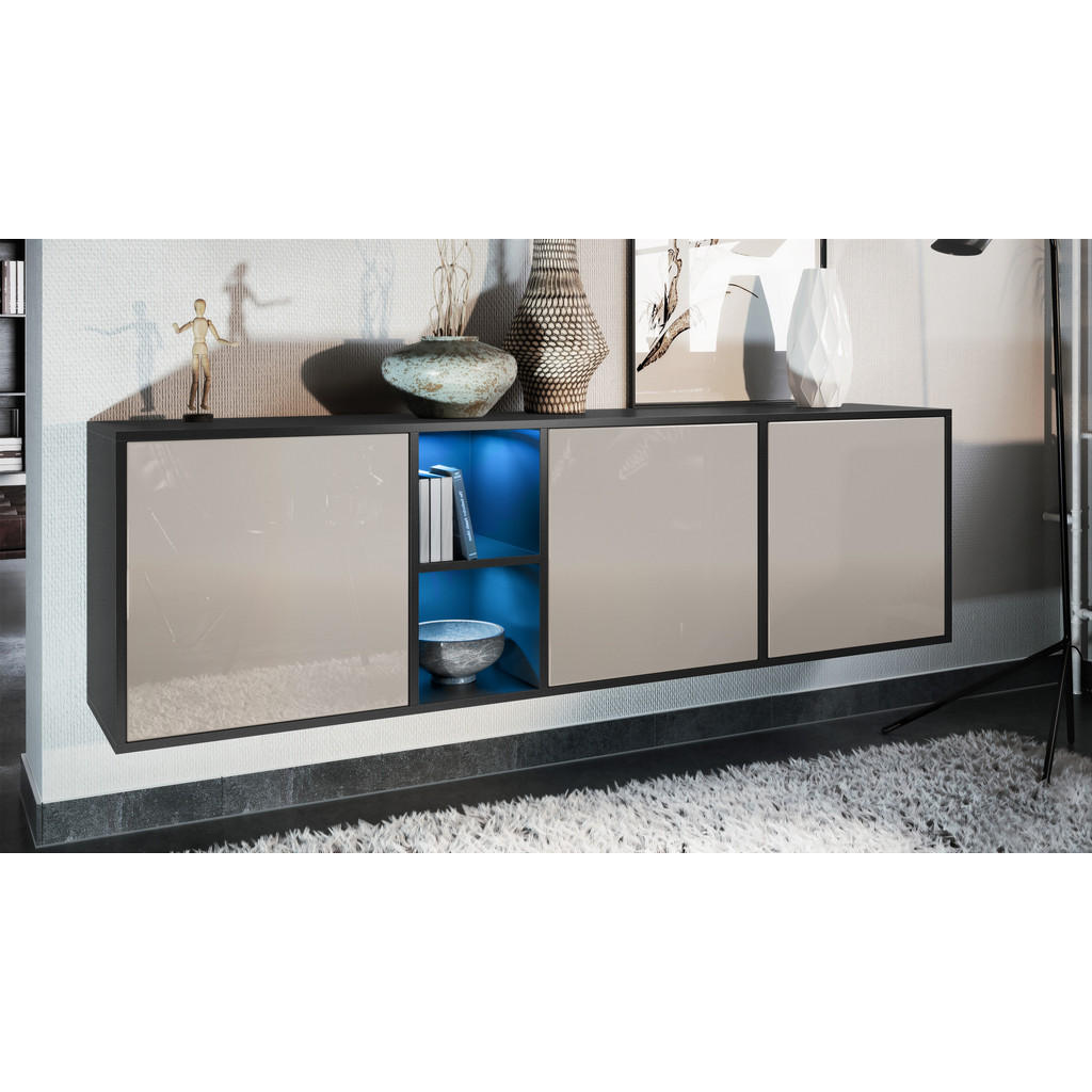 Thumbnail - Vladon Sideboard, Sand, Holzwerkstoff, 182x53x35 cm, Wohnzimmer, Kommoden & Sideboards, Sideboards