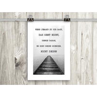 POSTER DIN A4 21x29,7 cm Spruch Motivation schwarz weiß - Anthrazit, Papier (21/29.7/2cm) - artissimo