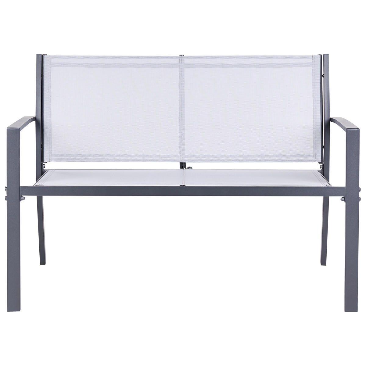 LOUNGE-SET mit Tisch 4-Sitzer TAVOLETO Grau Metall - Grau, Metall - Beliani