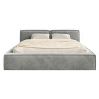 POLSTERBETT Tilves Slim Grau 200x200 cm - Schwarz/Grau, Kunststoff/Textil (200/200cm) - Selsey