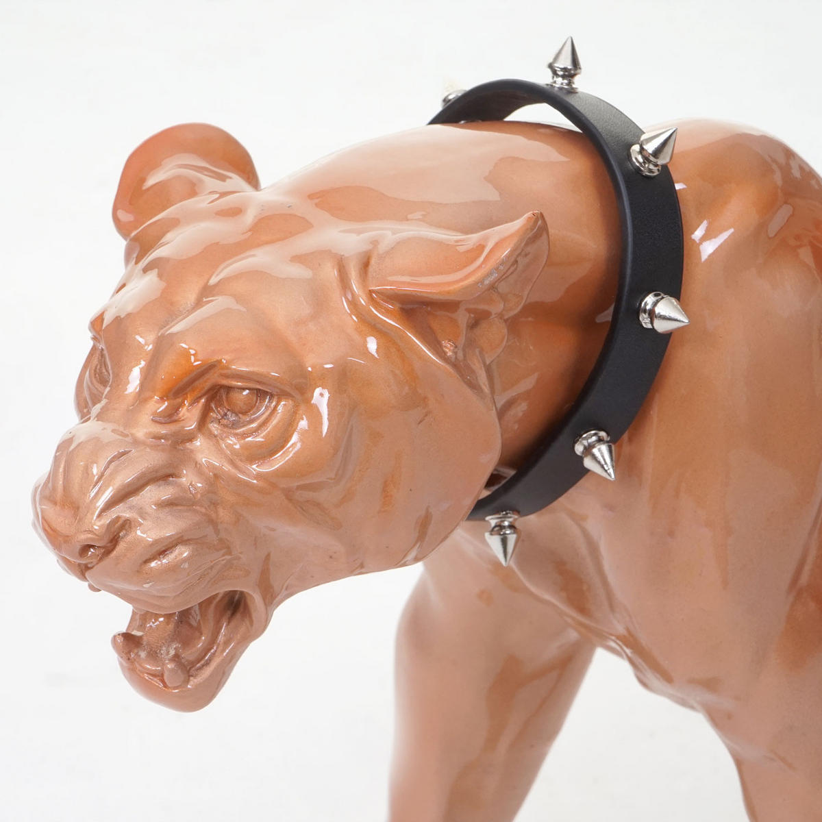 DEKO FIGUR PANTHER MIT HALSBAND Braun - Braun, Stein (18/28/59cm) - MCW