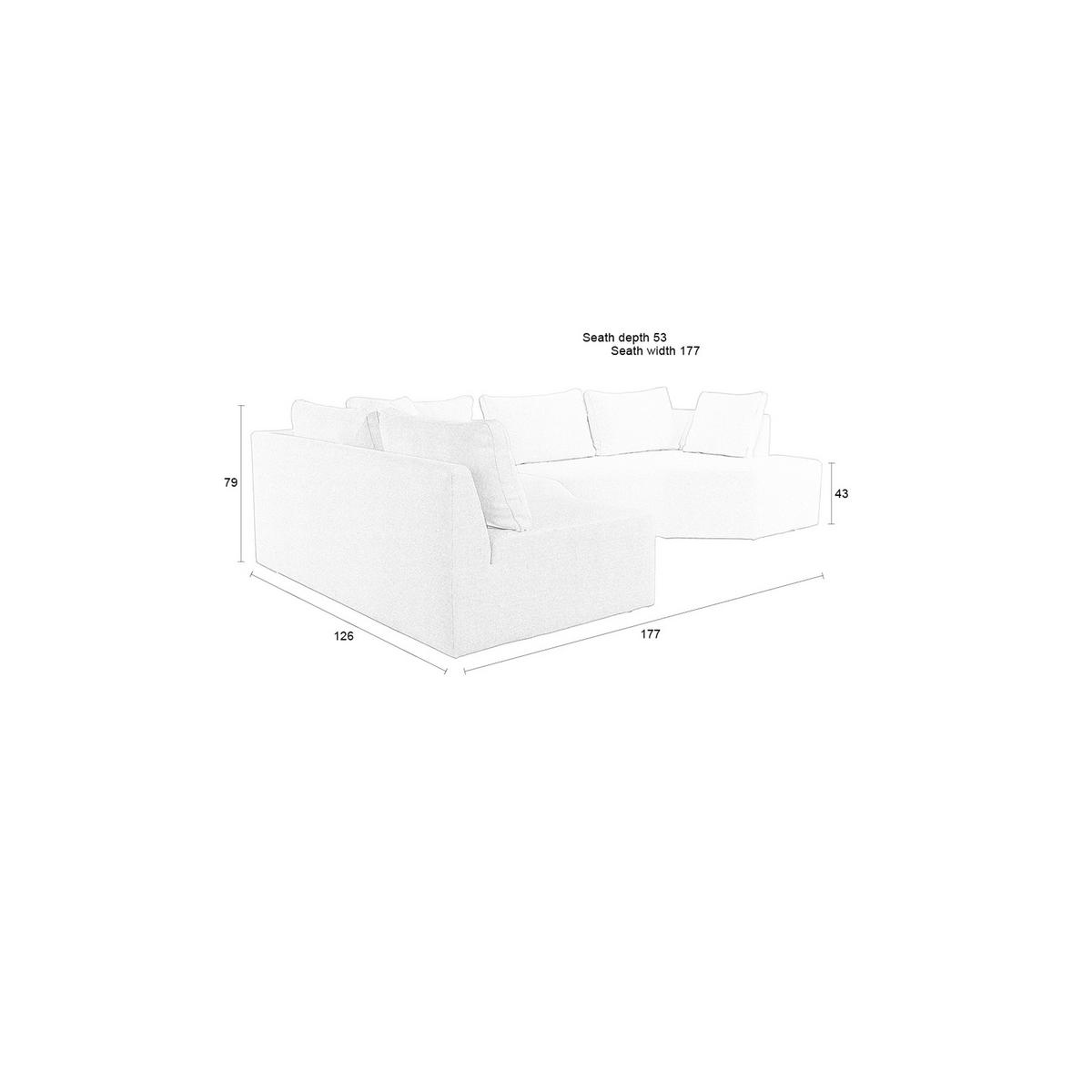 ECKSOFA 4,5-SITZER Prosper Links Cappuccino/ Beige - Beige, Kunststoff (301/79/126cm) - Zuiver