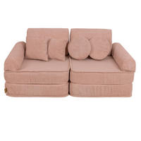 KINDERSOFA AESTHETIC 120 cm Cord Rosa 10 Stk - Rosa, Textil (60/12.5/120cm) - MeowBaby