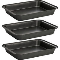 BACKFORM 3-teiliges Set 33 x 22,9 cm - Schwarz, Metall (22.9/5.1/33cm)