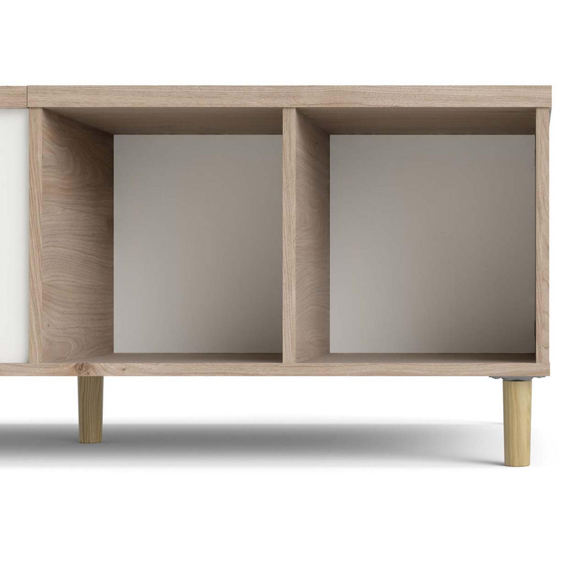 COUCHTISCH Weiß - Weiß, Holzwerkstoff (61/120/45cm) - ebuy24