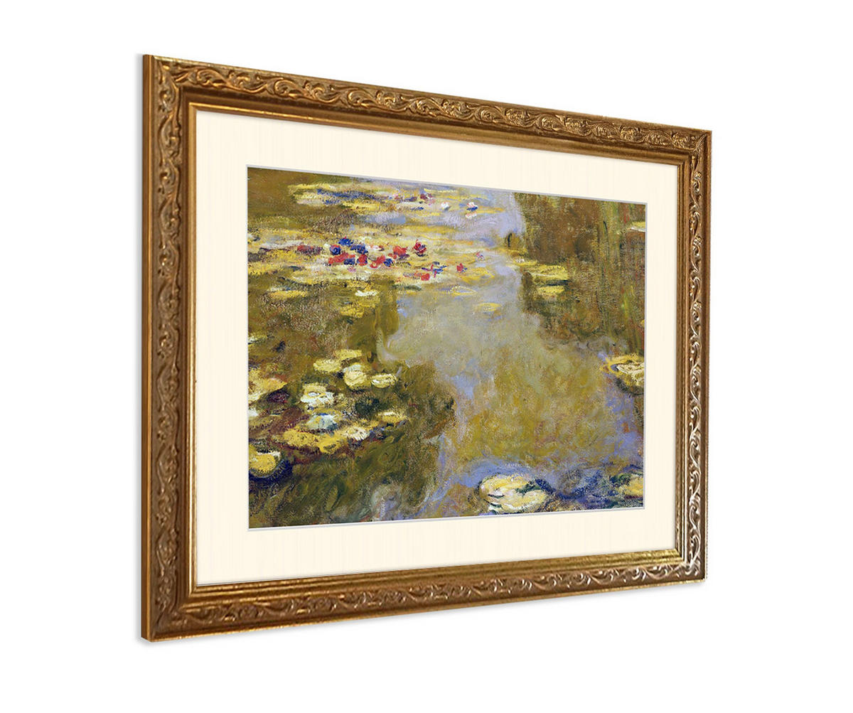 BILD gerahmt 53x63 cm Claude Monet "Parc Monceau" - Gelb, Holz (63/53cm) - artissimo
