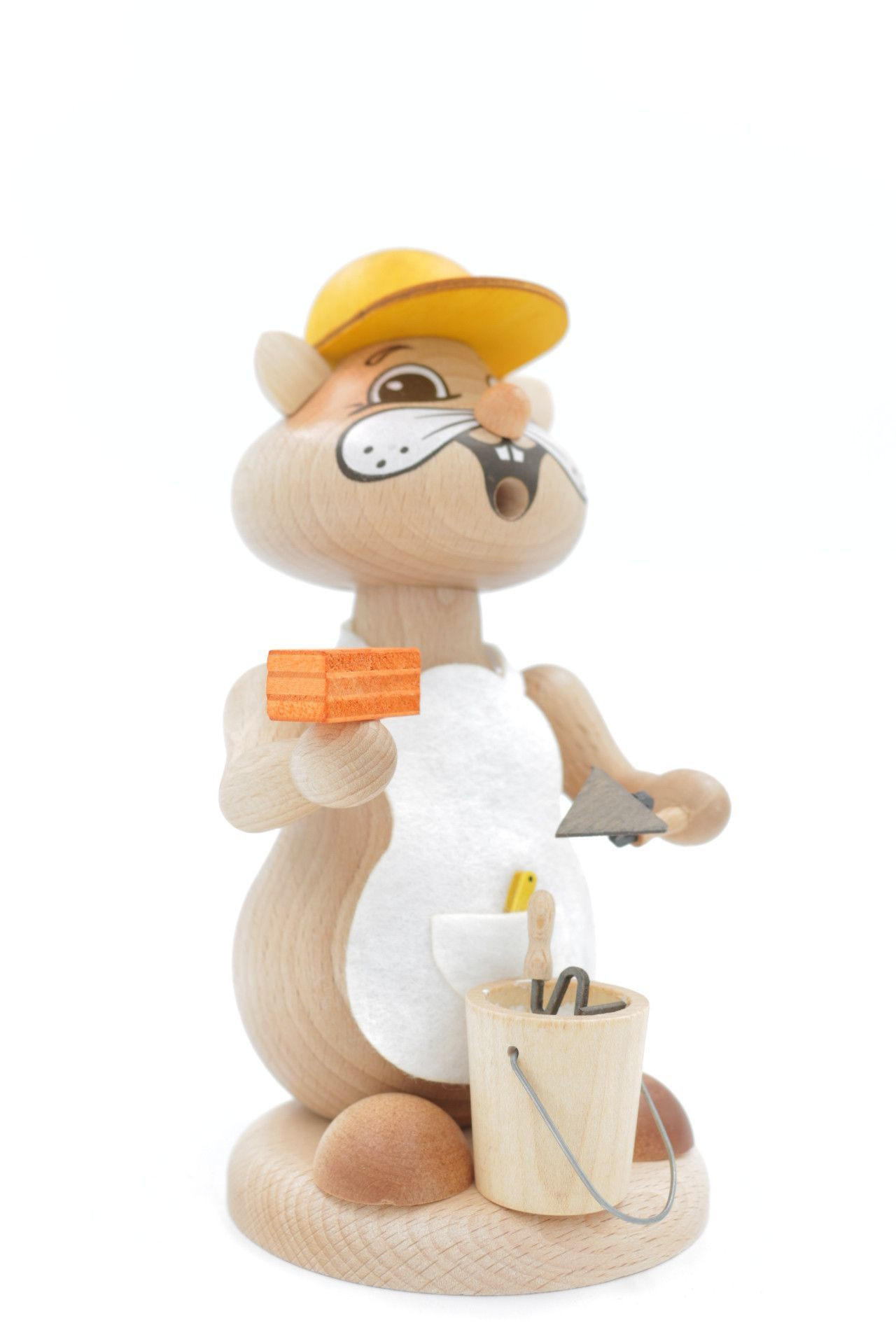 RAUCHFIGUR Hamster Maurer 18 cm - Multicolor, Holz (12/18/0.1cm)