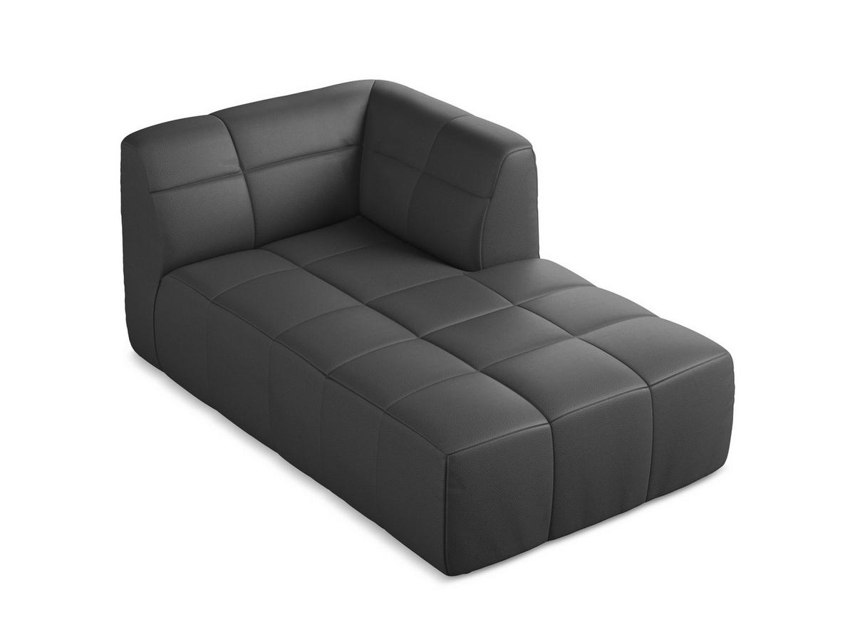 SOFAELEMENT Rechts Kunstleder Grau - Schwarz/Grau, Holzwerkstoff/Kunststoff (101/77/175cm) - Makamii