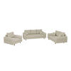 SITZGARNITUR 3+2+1 Alma Beige Cord - Beige/Schwarz, Holz/Textil (210/81/93cm) - S-Style Möbel