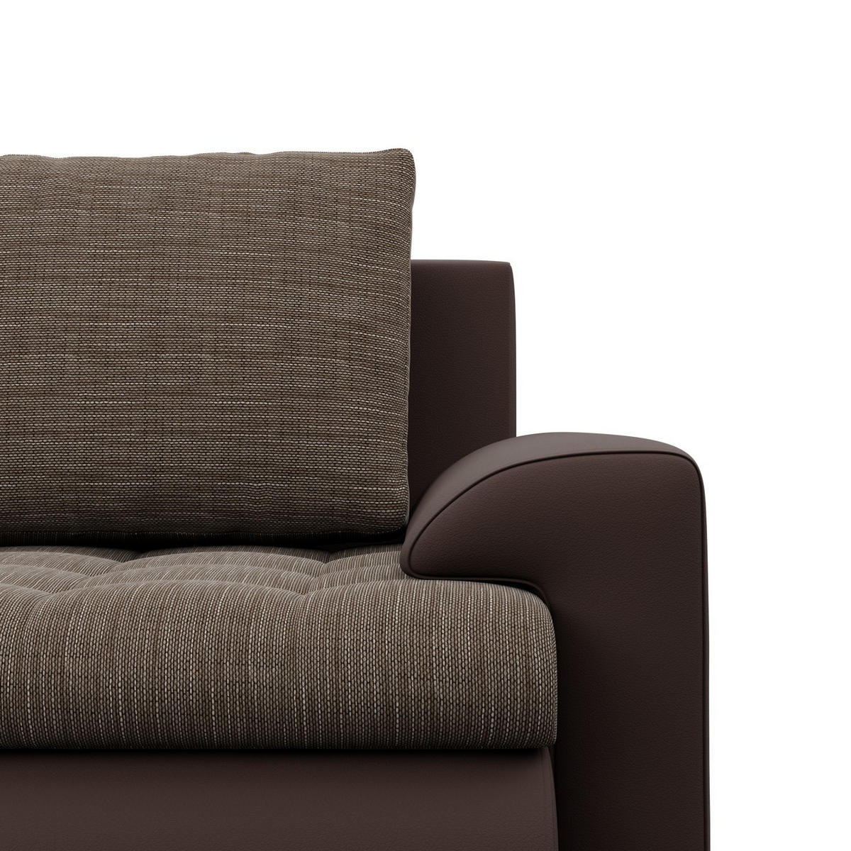 ECKSOFA LINKS MIT SCHLAFFUNKTION FORESTA, Braun + Braun - Braun, Textil (230/159cm) - Mebligo