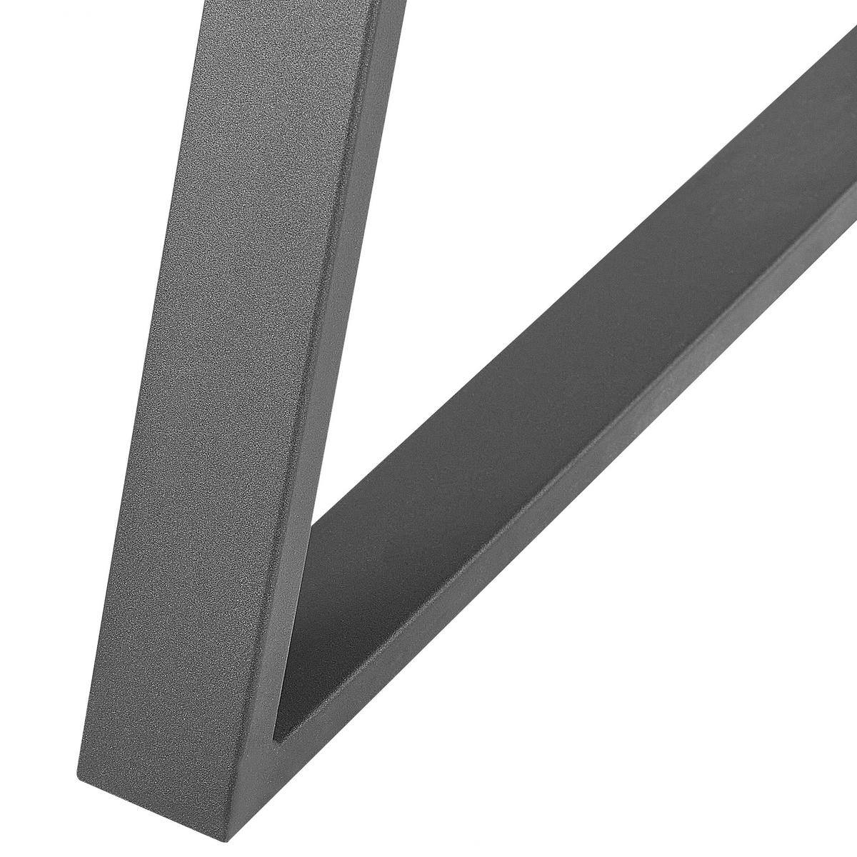 ESSGRUPPE Hellbraun, Schwarz 2-Sitzer 140/80 cm Upton - Hellbraun, Holzwerkstoff (140/76/80cm) - Beliani