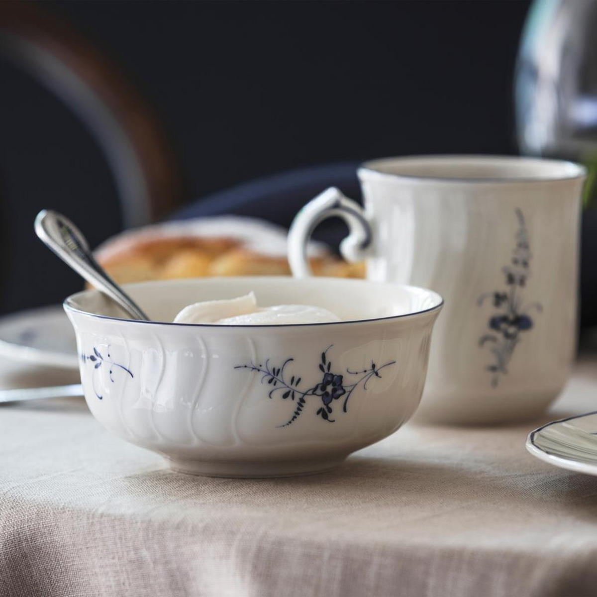 DESSERTSCHALEN Vieux Luxembourg weiß-blau ø 12,9 cm 6er Set - Blau/Weiß, Keramik (12.9cm) - Villeroy & Boch