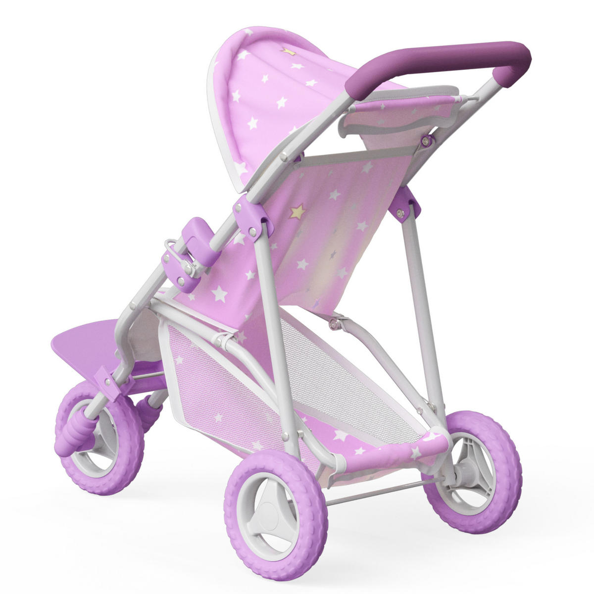 PUPPENWAGEN, Lila, 54cm - Lila, Holzwerkstoff (33/54/53cm) - Teamson Kids