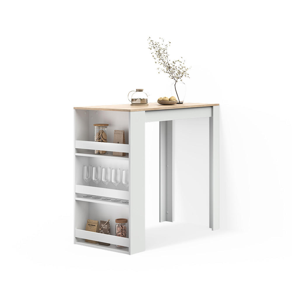 BARTISCH Regusa Weiß/Sonoma 57 x 117 cm - Weiß/Sonoma Eiche, Holzwerkstoff (117/57/106cm) - Livinity®