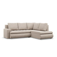 ECKSOFA RECHTS MIT SCHLAFFUNKTION FORESTA, Beige - Beige, Textil (230/200cm) - Mebligo