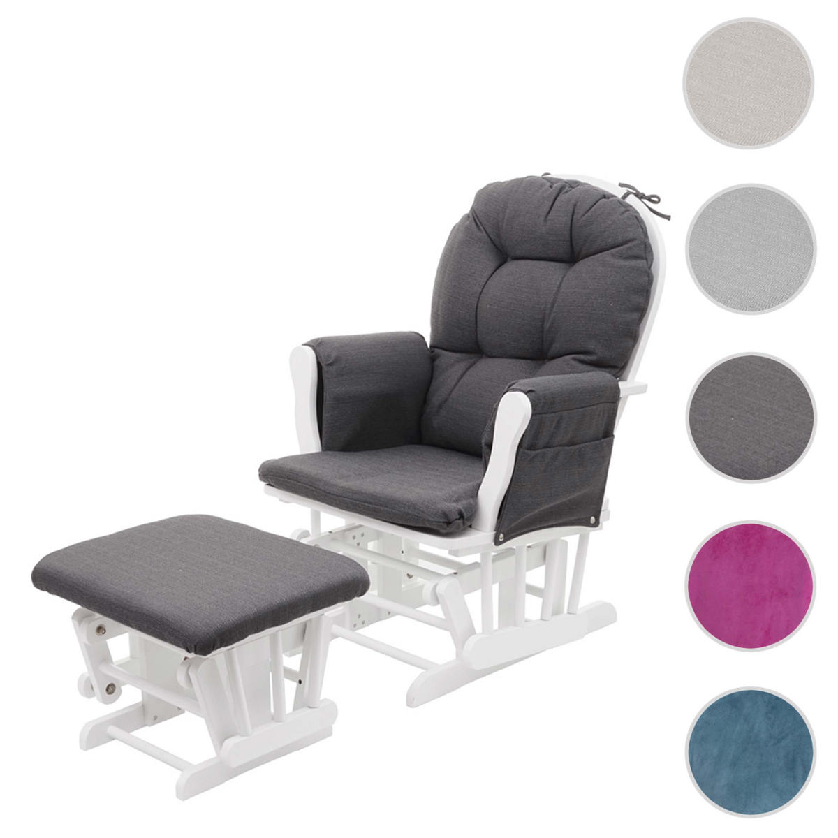 RELAXSESSEL SCHWINGSTUHL Anthrazit - Anthrazit, Textil (68/98/76cm) - MCW