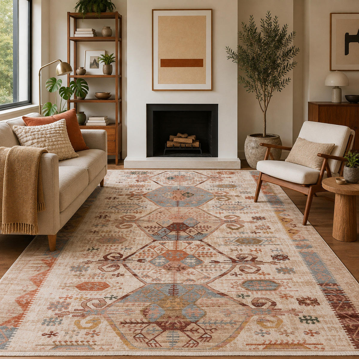 TEPPICH VINTAGE VALERO - Creme, Textil (160/240cm) - Pergamon