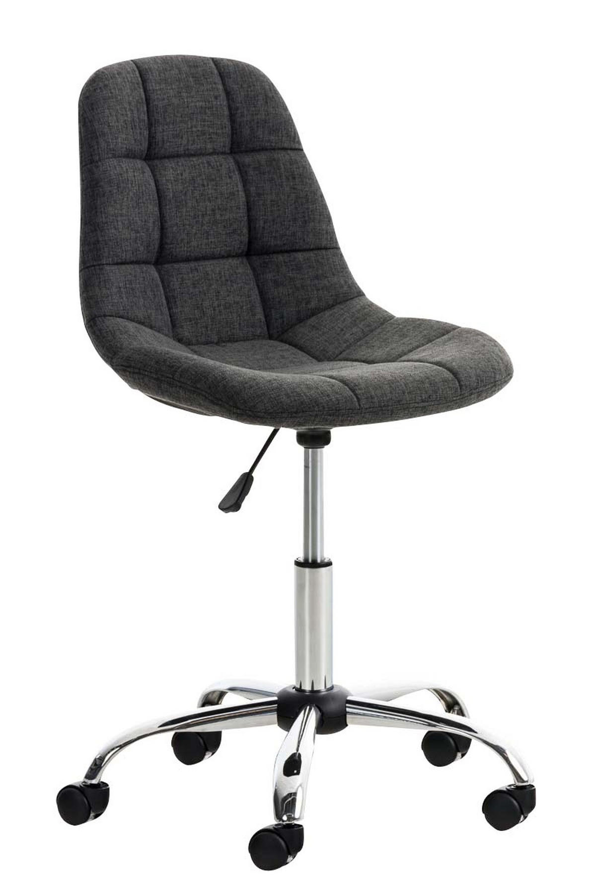 BÜROSTUHL Emily, Stoff Dunkelgrau - Dunkelgrau, Textil/Metall (55/91/55cm) - TPFLiving