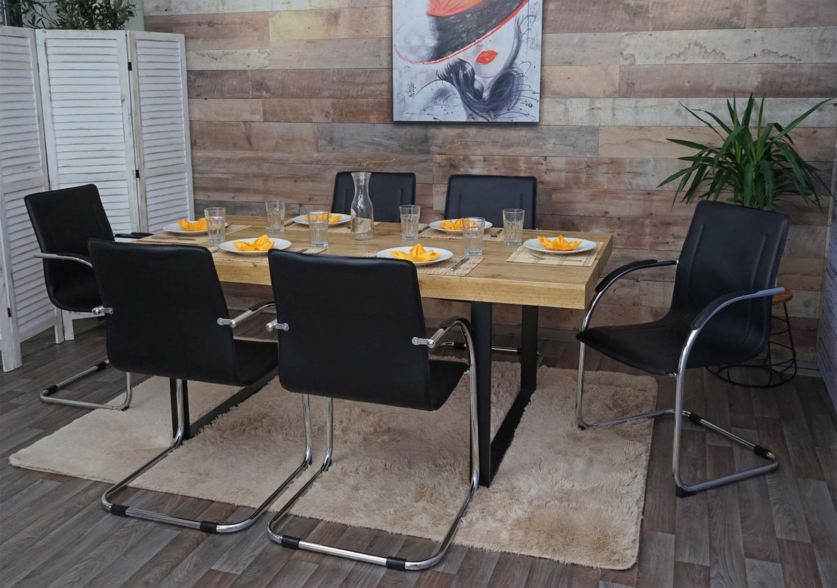 ESSZIMMERSTUHL Schwarz 6er-Set - Schwarz, Kunststoff (56/93/56cm) - MCW