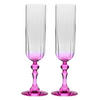 SEKTGLÄSER, 2er-Set, 200 ml - Pink, Glas (0.2L) - Krosno Glass