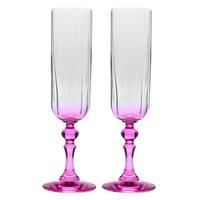 SEKTGLÄSER, 2er-Set, 200 ml - Pink, Glas (0.2L) - Krosno Glass