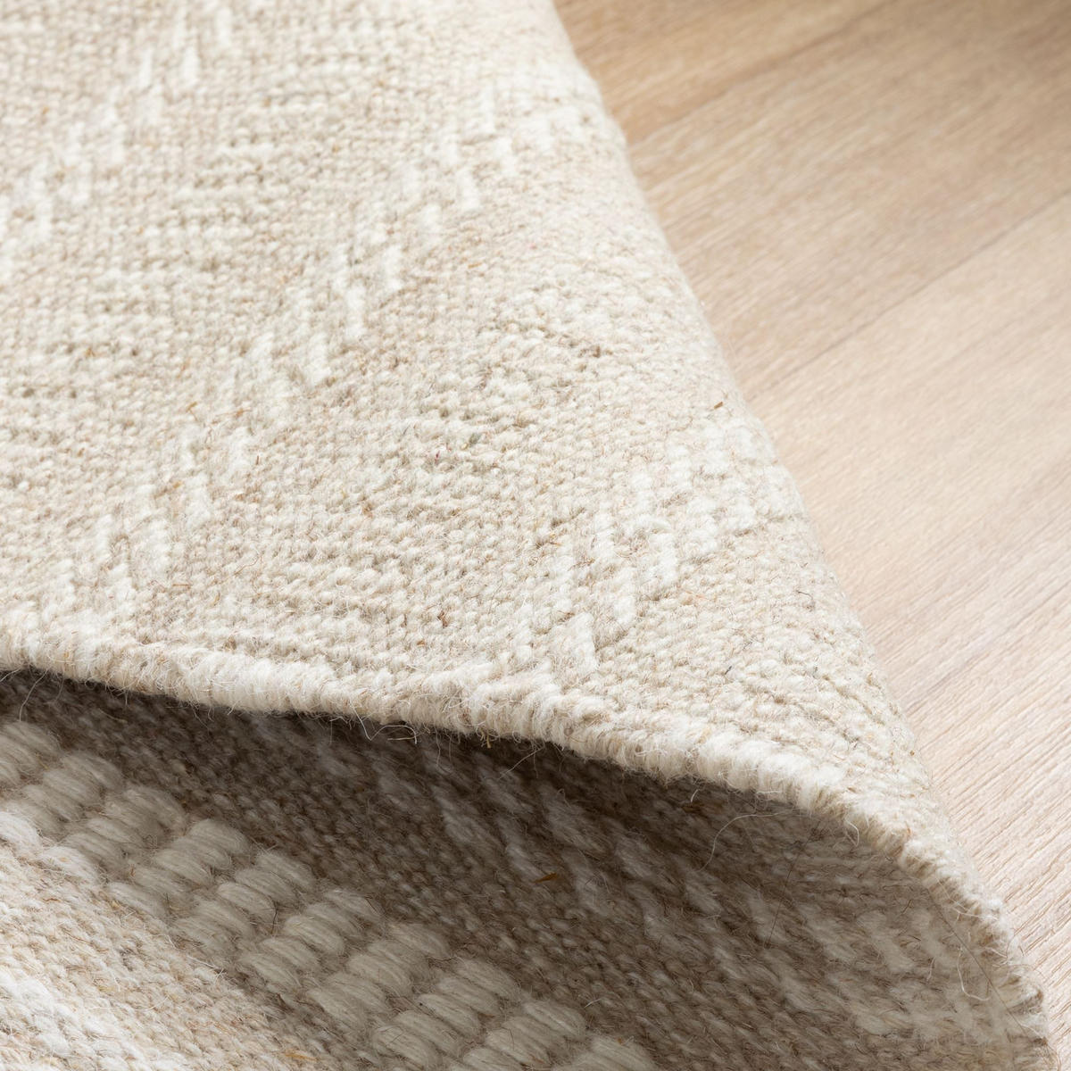 HANDWEBTEPPICH 160/230 cm Habo schmale Streifen - Beige, Naturmaterialien (160/230cm) - Steffensmeier