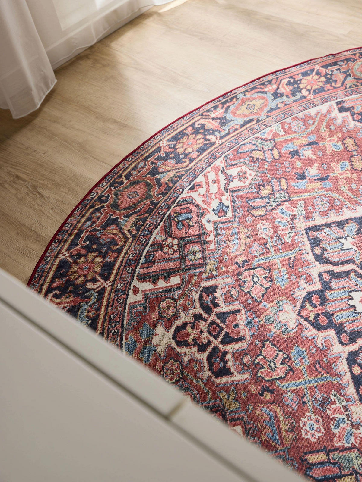 VINTAGE-TEPPICH George waschbar ø 160 cm rund - Multicolor, Kunststoff (160/160cm) - benuta